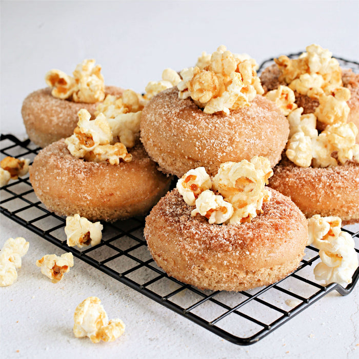 Apple Cider Popcorn Doughnuts