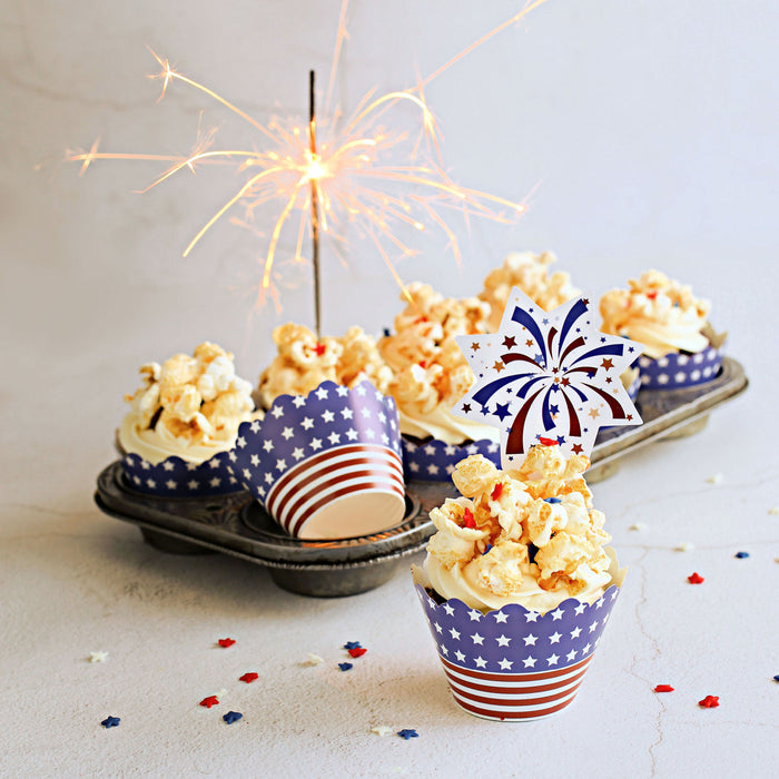 Red Velvet Popcorn Cupcakes