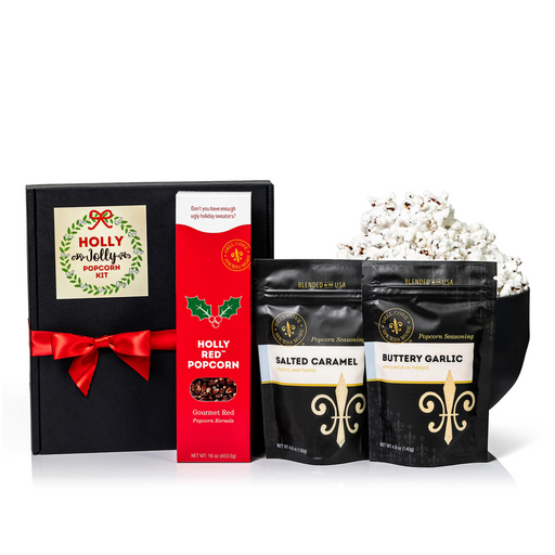 Holly Jolly Popcorn Kit - Christmas Popcorn Gift Set